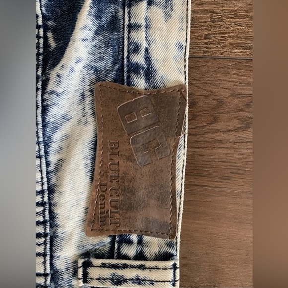 Blue Cult Jeans Men's Distressed Zipper Cargo Pockets Acid Wash Bleached 46 - Picture 3 of 4